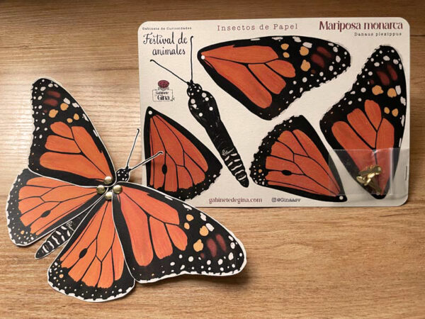 Armable de papel - Mariposa Monarca