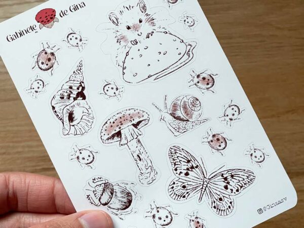 Planilla de stickers Trazos naturales